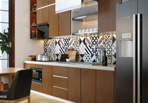 Mẫu Tủ Bếp Gỗ An Cường Acrylic & MDF Lõi Xanh Cao Cấp Mẫu Tủ Bếp Gỗ An Cường Acrylic & MDF Lõi Xanh Cao Cấp