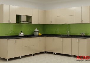 Mẫu tủ bếp có quầy bar ấn tượng và tiện dụng cho không gian nhà bếp