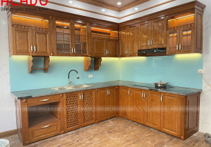 Mẫu Tủ Bếp Gỗ An Cường Acrylic & MDF Lõi Xanh Cao Cấp Mẫu Tủ Bếp Gỗ An Cường Acrylic & MDF Lõi Xanh Cao Cấp
