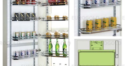 Tủ kho chứa đồ – giải pháp hữu ích cho không gian bếp