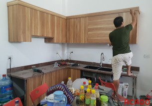 Thi công tủ bếp tại Vạn Phúc, Hà Đông – gia đình anh Thắng