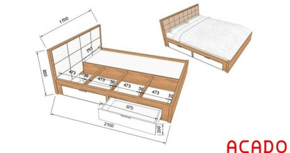 Tìm hiểu cấu tạo giường gỗ công nghiệp – nội thất Acado