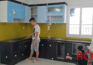 Làm tủ bếp tại Đống Đa – Hà Nội, gia đình chú Khu
