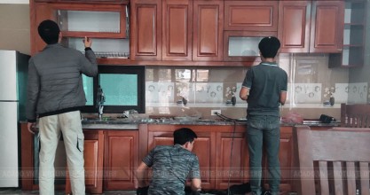 Lắp Đặt Tủ Bếp Tại Mê Linh – Hà Nội, Gia Đình Anh Đông