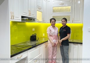 Thi Công Tủ Bếp Tại Thượng Thành – Long Biên, Gia Đình Em Hải
