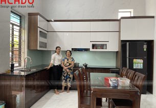 Thi Công Tủ Bếp Tại Thượng Thành – Long Biên, Gia Đình Em Hải