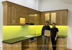 Mẫu Tủ Bếp Gỗ An Cường Acrylic & MDF Lõi Xanh Cao Cấp Mẫu Tủ Bếp Gỗ An Cường Acrylic & MDF Lõi Xanh Cao Cấp