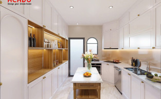 Giá tủ bếp gỗ MDF phủ acrylic Giá tủ bếp gỗ MDF phủ acrylic