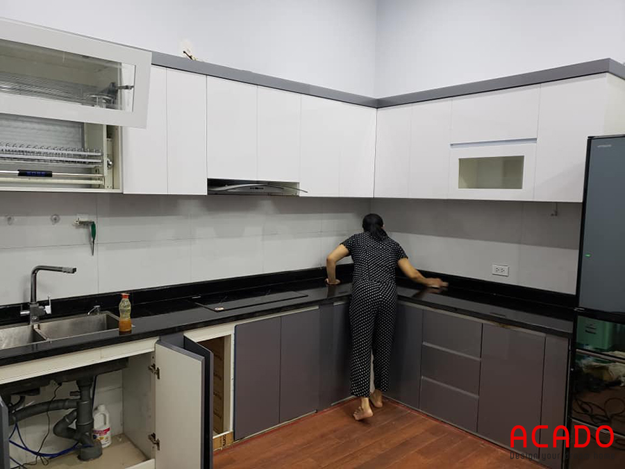 Công trình tủ bếp ACADO thi công hoàn thiện cho khách hàng tại Thanh Xuân - Hà Nội