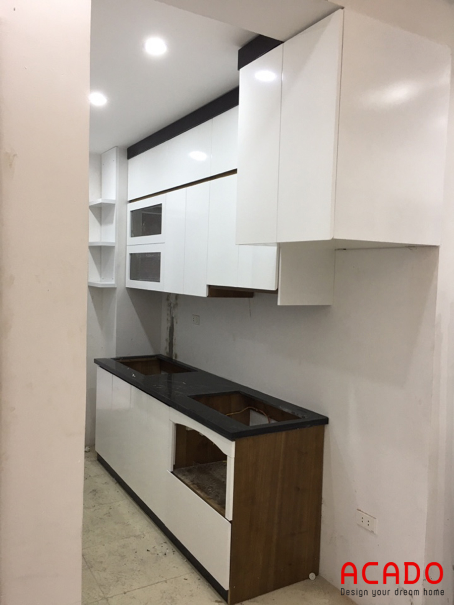 Tủ bếp thích hợp cho những căn hộ chung cư.