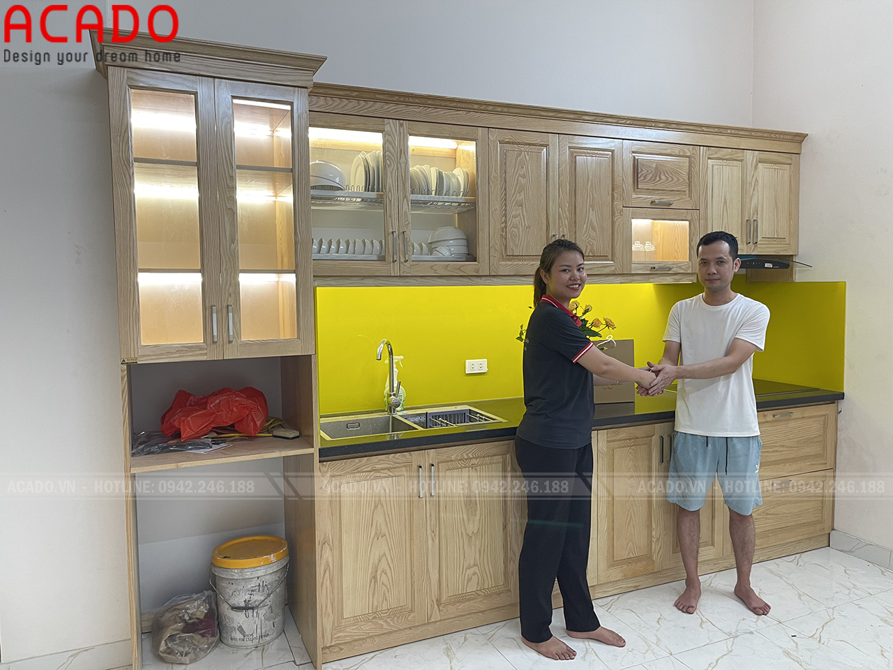 Xem ngay mẫu tủ bếp inox chữ I dài 3m cho nhà nhỏ - Sanko Việt Nam