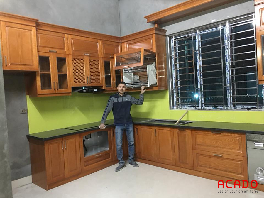 Hình ảnh hoàn thành tủ bếp tại Vân Giang - Hưng yên.