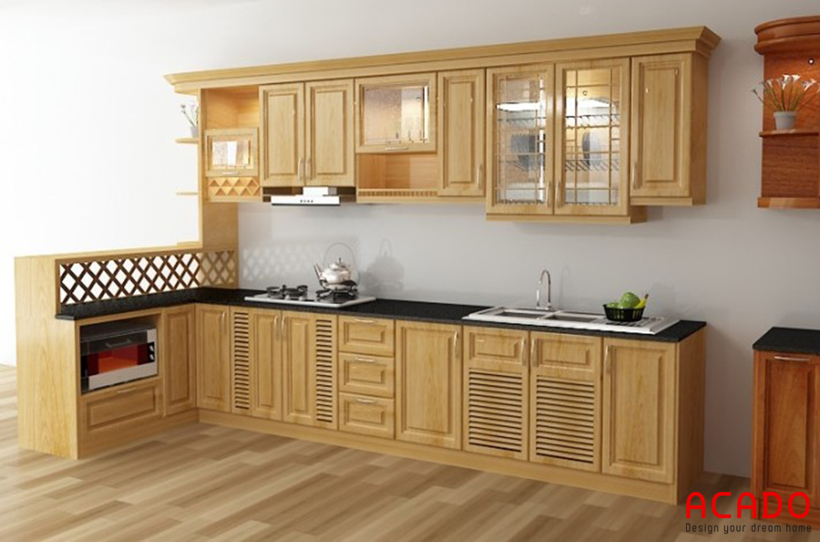 Luôn tạo cảm giác hứng thú mỗi khi vào bếp là điều mà mẫu tủ bếp này đem lại