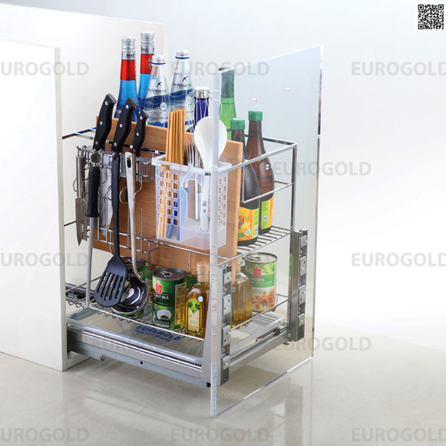 Phụ kiện tủ bếp chính hãng Eurogold-giá dao thớt, gia vị