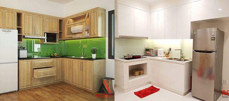 Nên chọn tủ bếp gỗ tự nhiên hay gỗ công nghiệp