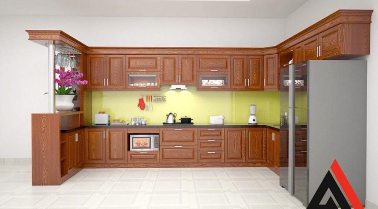 Với không gian bếp rộng thì mẫu tủ bếp này là sự lựa chọn hoàn hảo