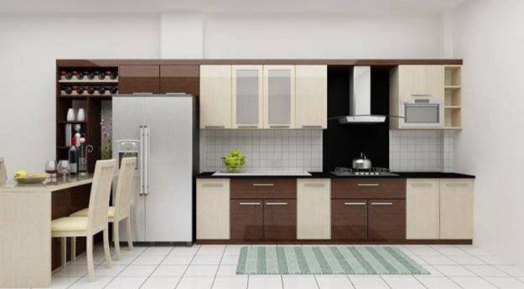 Thiết kế nhà bếp với chất liệu gỗ công nghiệp bền đẹp không bị cong vênh