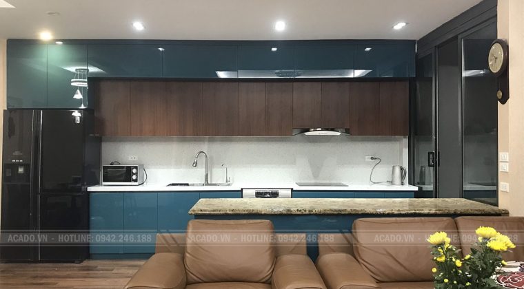 Maaxu tủ bếp Acrylic với tông màu trẻ trung, cá tính
