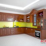 Tủ bếp gỗ tự nhiên đẹp tại Acado.