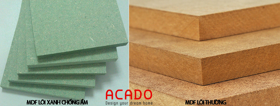 Hai loại cốt được sử dụng để làm ra các tấm gỗ công nghiệp.