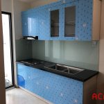Tủ bếp thùng Picomat cánh Acrylic - công trình ACADO thi công tại gia đình chị Hải