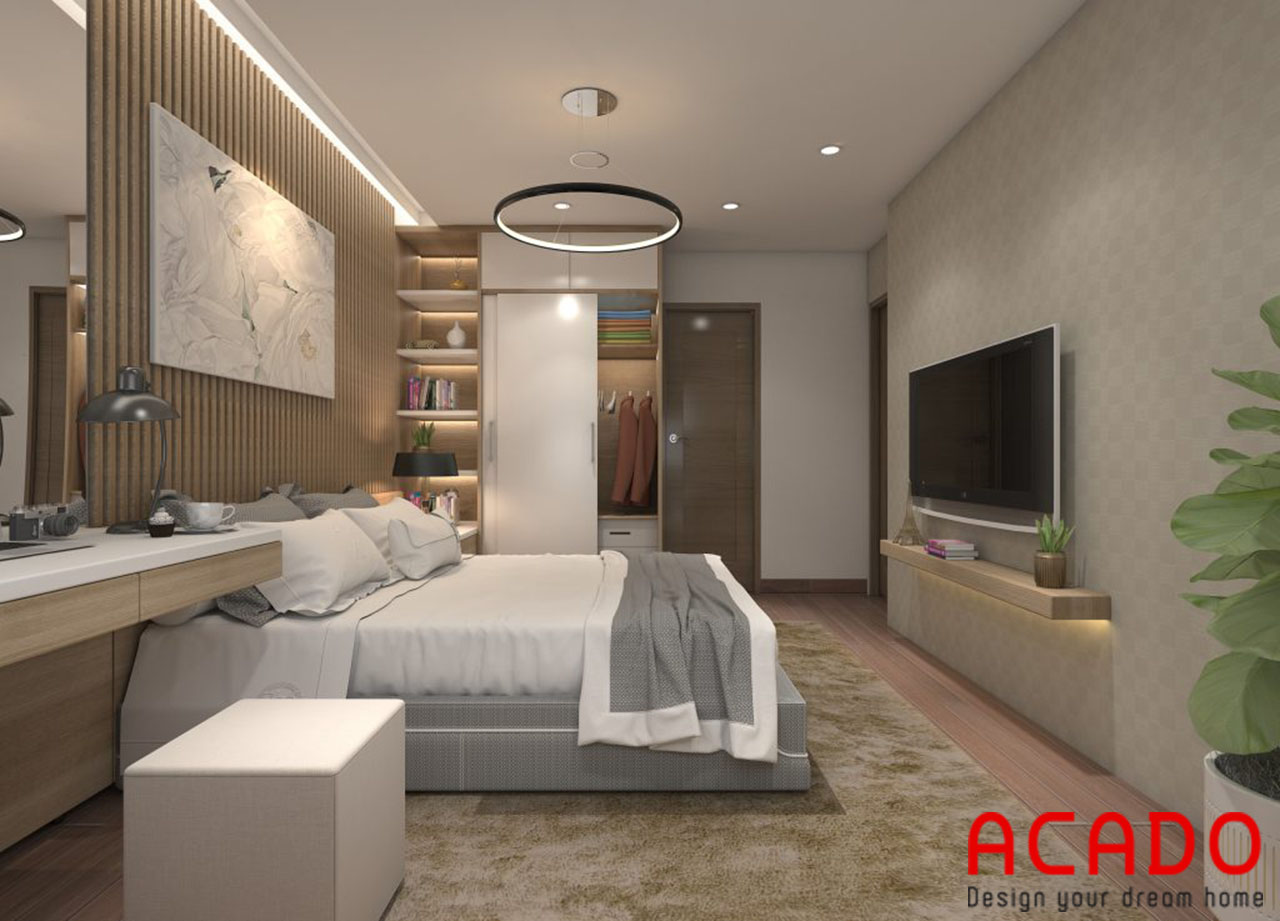 Mẫu thiết kế phòng ngủ chung cư có diện tích nhỏ hiện đại theo xu hướng 2020