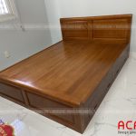 Giường ngủ gỗ xoan đào kiểu dáng trẻ trung và hiện đại