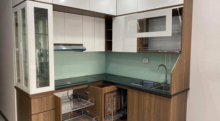Mẫu tủ bếp đẹp 2021 chất liệu gỗ công nghiệp Melamine hiện đại tại nội thất ACADO