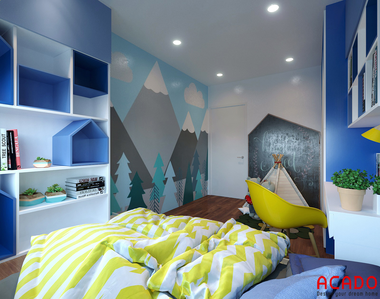 Thiết kế nội thất chung cư 4 phòng ngủ - nội thất ACADO