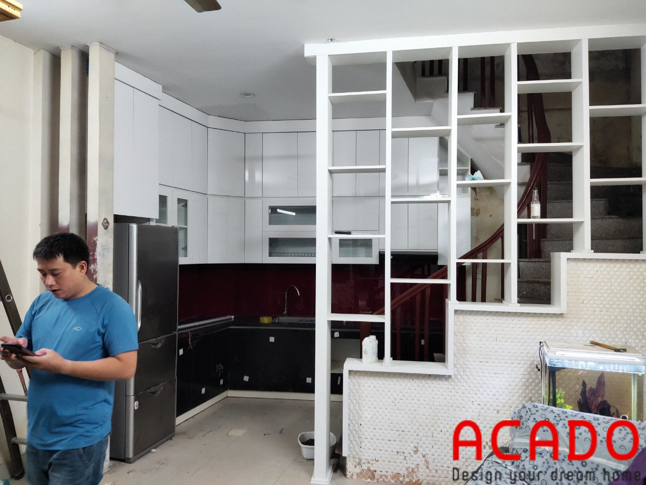 ACADO đã hoàn thiện công trình tủ bếp và bàn giao cho gia đình anh Hùng