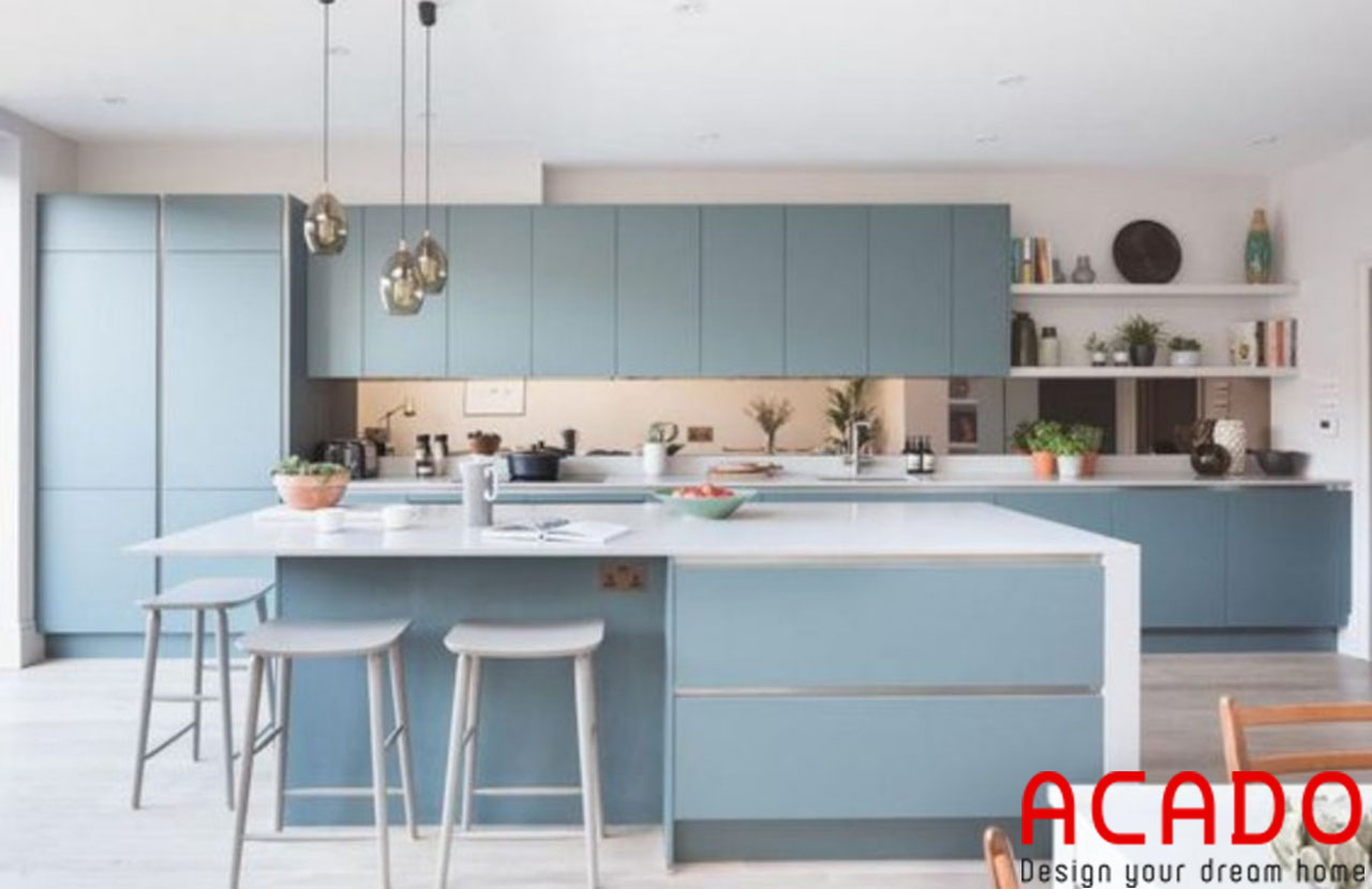 Căn bếp thiết kế theo xu hướng nội thất xanh hội tụ đấy đủ các vẻ đẹp nhẹ nhàng,tinh tế,năng động,...
