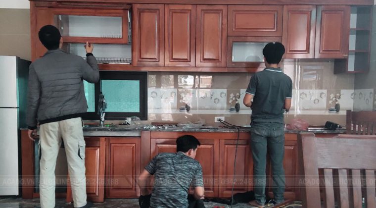 Hoàn Thanh công trình lắp đặt tủ bếp gia đình nhà anh Đông - Nội Thất ACADO