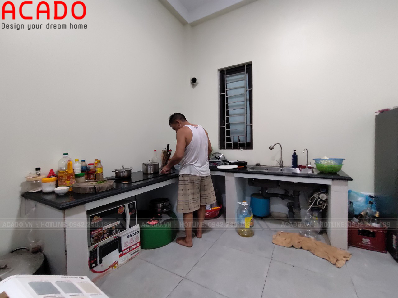 Hiện trạng bếp khi nhân viên ACADO đến khảo sát - Nội thất ACADO