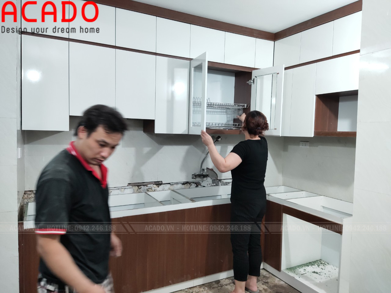 Tủ bếp Melamine có khả năng chống ẩm tuyệt đối, tăng độ bền