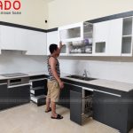 Hoàn thiện công trình tủ bếp bàn giao cho gia đình chị Hương - Lắp đặt tủ bếp tại Gia Lâm