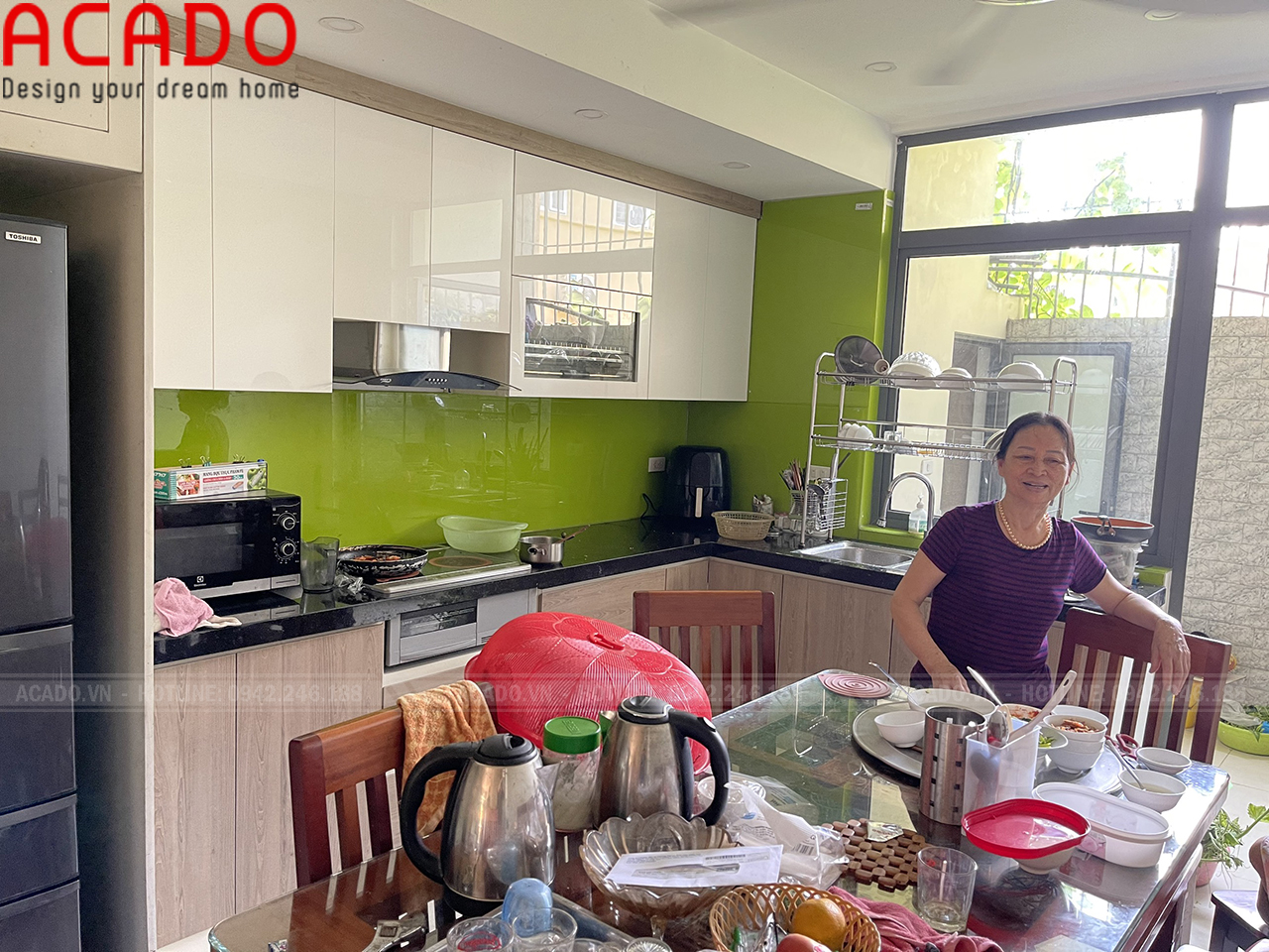 Hoàn thành công trình tủ bếp cho gia đình chị Hoài - Nội thất ACADO