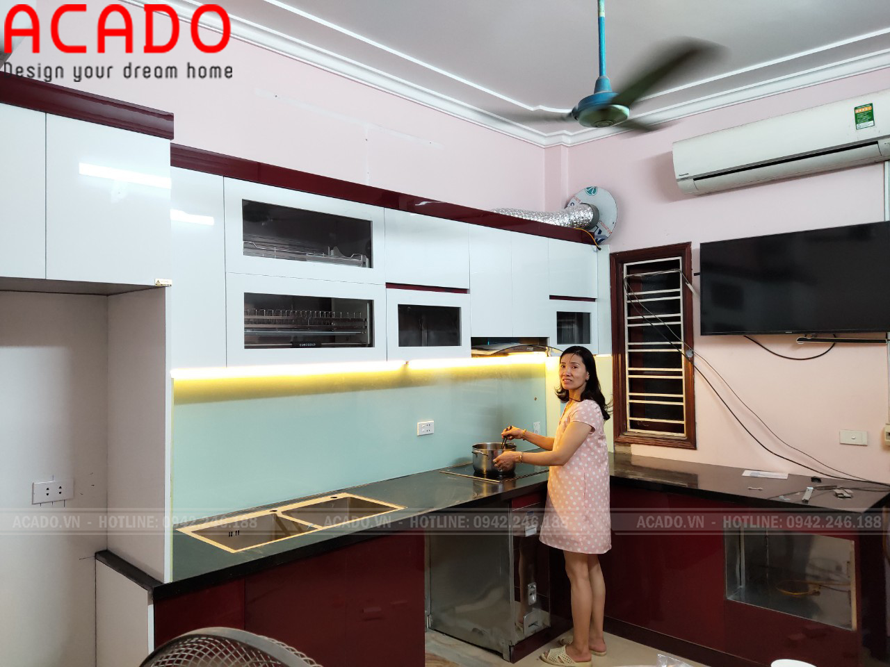 Hoàn thiện tủ bếp cho gia đình anh Hoàn - Cảm ơn Gia đình anh Hoàn đã tin tường và lựa chọn nội thất ACADO