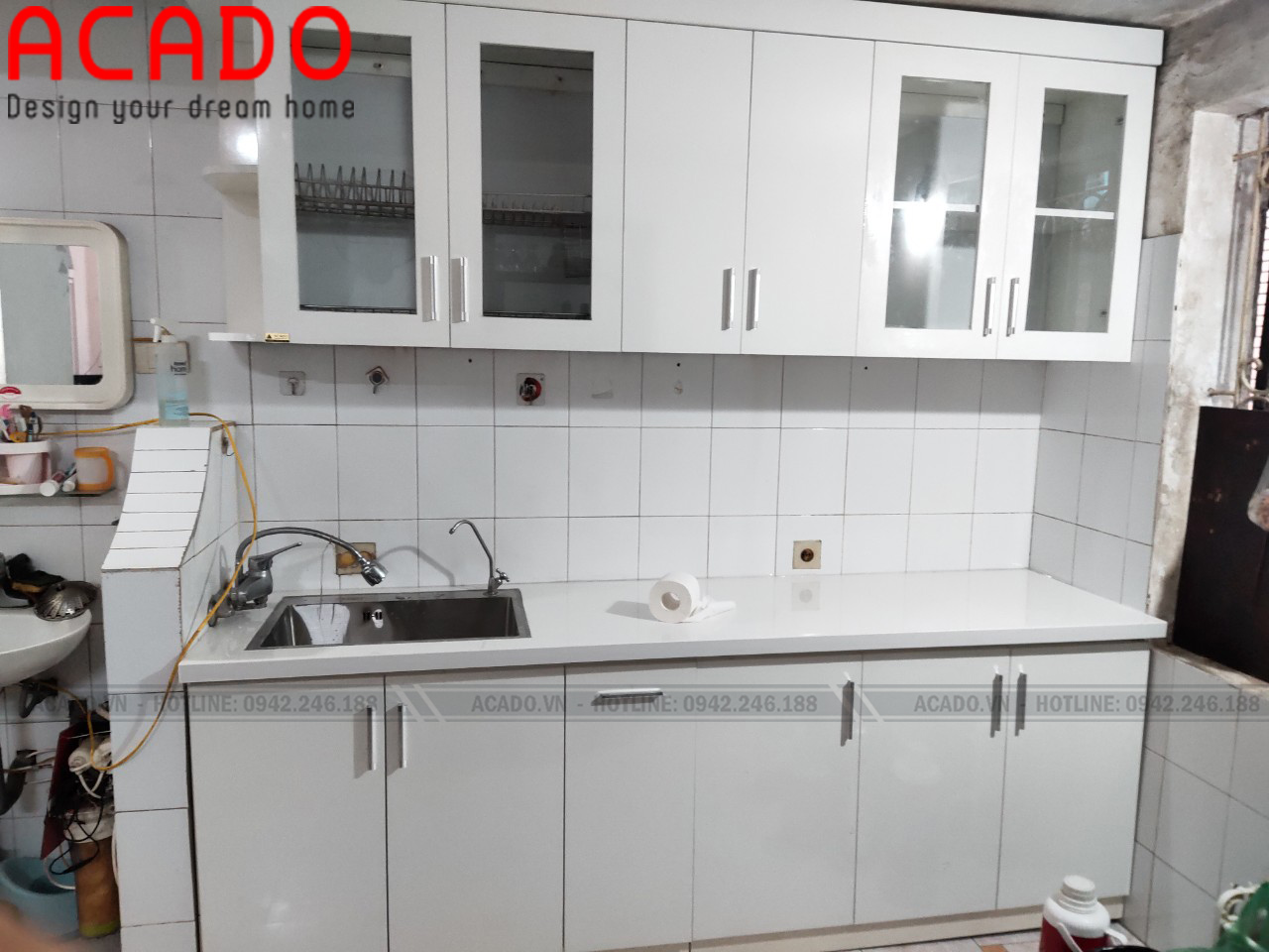 Tủ bếp thiết kế nhỏ gọn phù hợp với không gian bếp nhỏ - Nội thất ACADO