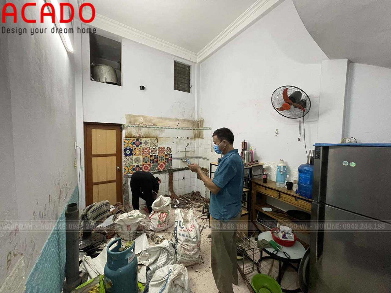 Qua trình tháo rỡ và khảo sát công trình của nội thất ACADO