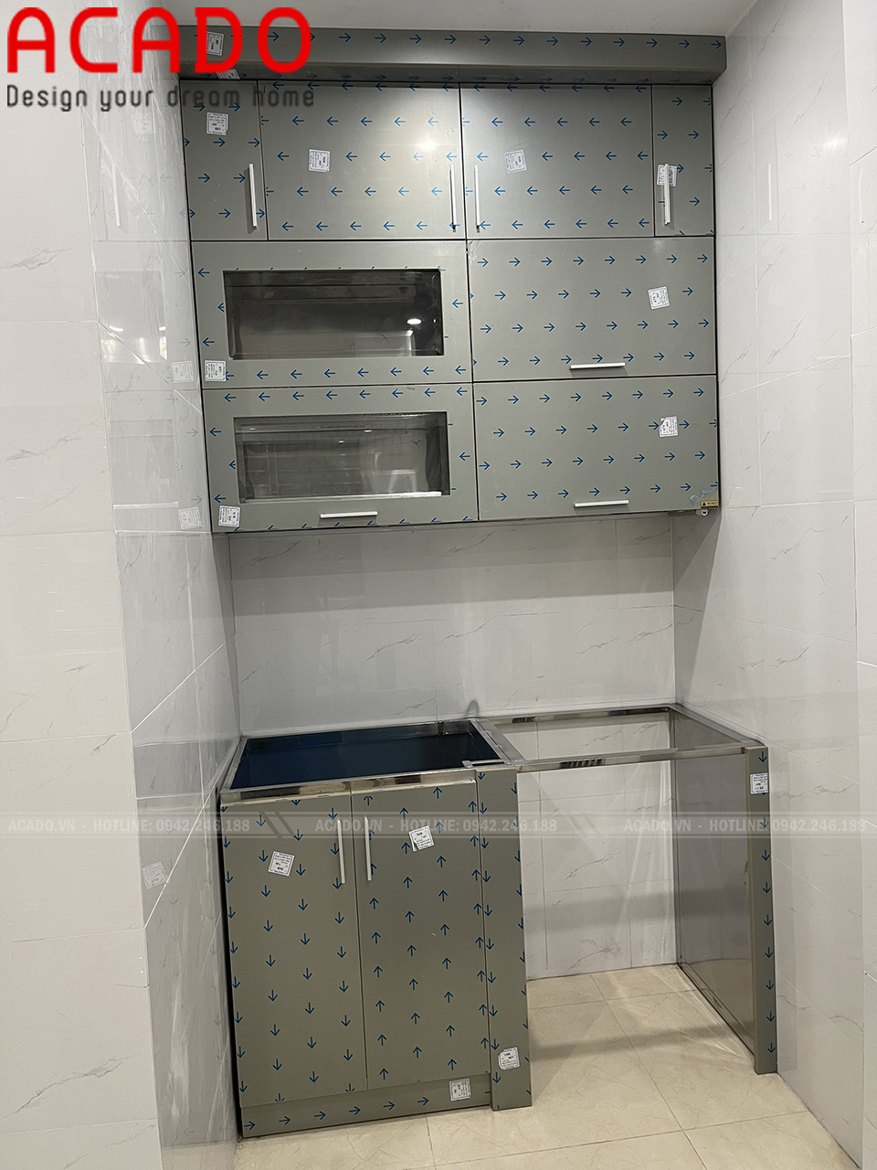 Thùng Inox kêt hợp với cánh Acrylic có khả năng chống nước tuyệt đối