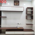 Hoàn thiện lắp đặt kệ tivi và nghiệm thu toàn bộ công trình