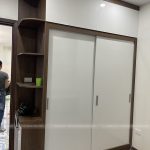 Tủ quần áo kịch trần cánh lùa - Thi công nội thất tại chung cư Phú Thịnh