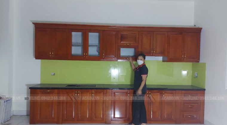 Nội thất ACADO dơn vị chuyên thi công tủ bếp gỗ xoan đào tại Hà Nội