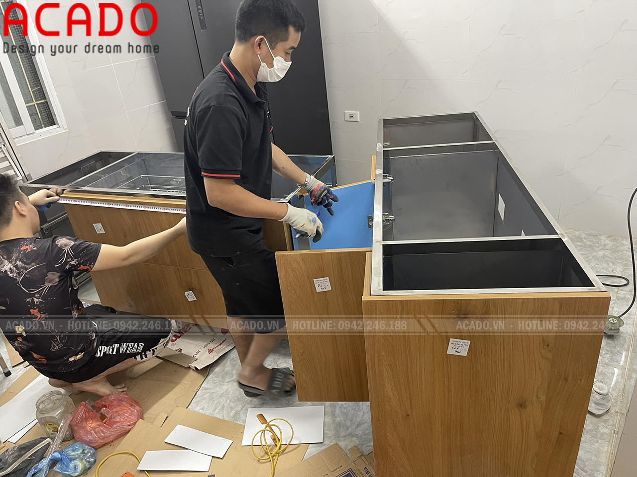 Quá trình lắp đặt của nhân viên ACADO tại Hà Trì - Hà Nội