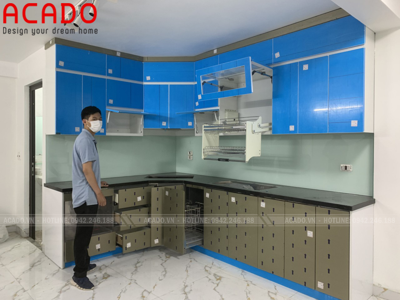 ACADO- đơn vị chuyên thi công tủ bếp tại Hà Đông