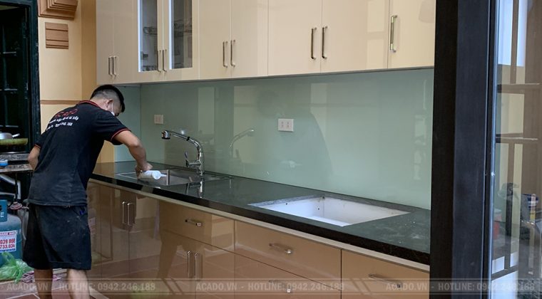 Hoàn thiện tủ bếp cho gia đình anh Vạn tại Cổ Bi