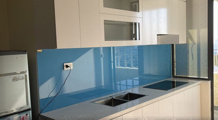 Hoàn thiện thi công tủ bếp cho gia đình cô Mến - Thi công tủ bếp tại Tòa Tháp Doanh Nhân