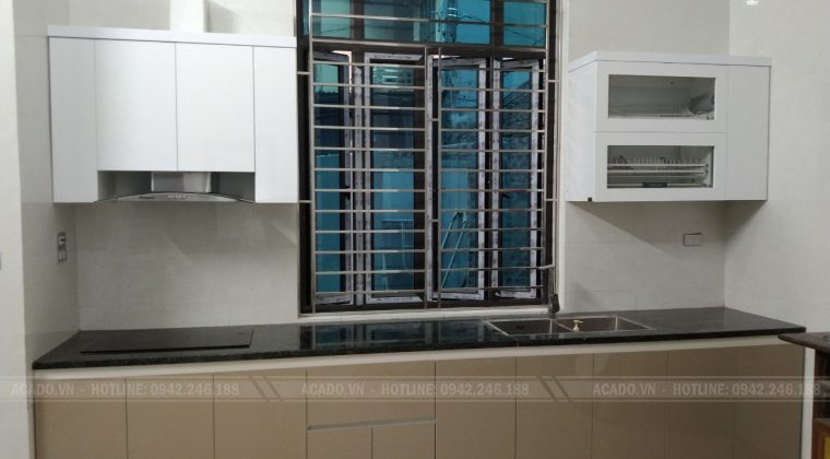 Hoàn thiện tủ bếp cho gia đình anh Kiên tại Đông Anh - Làm tủ bếp tại Đông Anh