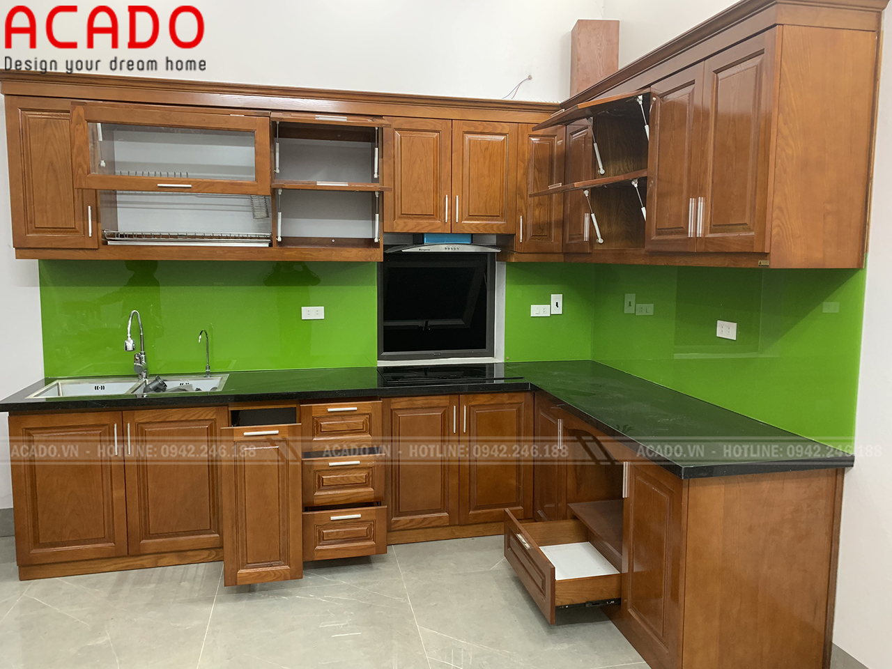 Với thiết kế thông minh, hiện đại tủ bếp ACADO luôn được khách hàng lựa chọn