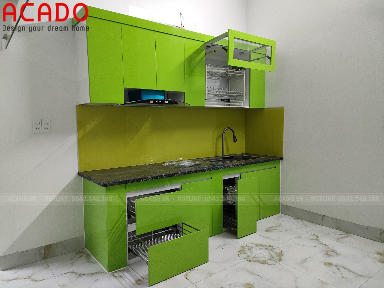 Hoàn thiện tủ bếp và ban giao công trình cho gia đình Bảo An - Thi công tủ bếp tại Phú Xuyên